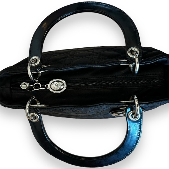 Christian Dior Vintage Lady Dior Cannage Nylon Handbag - Picture 11 of 15